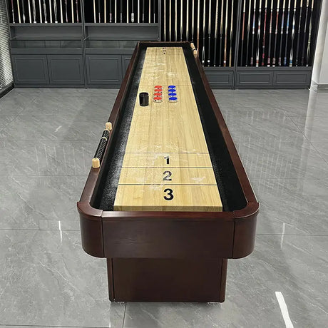 Elite Kickback | Hardwood Shuffleboard Table – Indoor Game Table