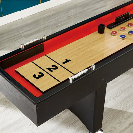 Elite Kickback | Classic Wooden Shuffleboard Table – For Sale